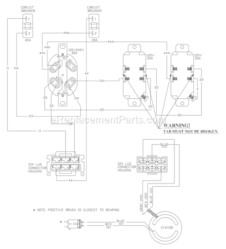 Page E Diagram and Parts List for 1642-0  Briggs and Stratton Generator